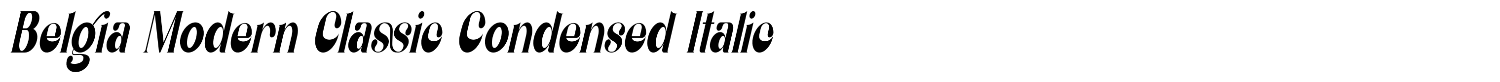 Belgia Modern Classic Condensed Italic